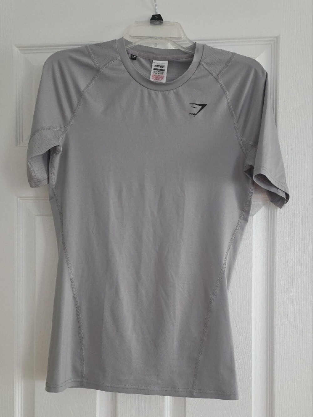 Gymshark Mens Light Gray Performance Crew Neck Tee